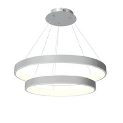 COLGANTE SATURNO XL DOBLE BLANCO 60CM + 80CM DIAMETRO 158W 3000K 14200LM 220V