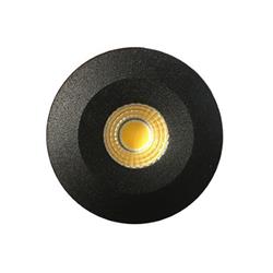 EMBUTIDO MINI PLANAR NEGRO 5CM DIAMETRO 3W 3000K 45° 287LM 220V