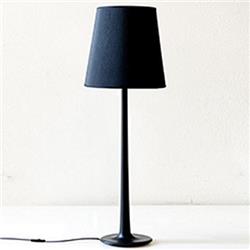 LAMPARA DE PIE TRINI PK54 NEGRO SATINADO  CON PANTALLA DE GROSS NEGRA E27