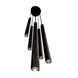 COLGANTE PENDANTE TUBULAR NEGRO 2W 3200K 30° 