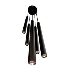 COLGANTE PENDANTE TUBULAR 2W 20CM 3200K NEGRO