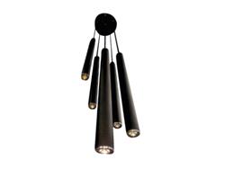 COLGANTE PENDANTE TUBULAR 2W 40CM 3200K NEGRO