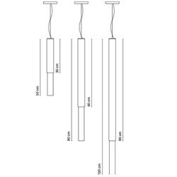 COLGANTE VERTICAL 90 NEGRO/ACRILICO ESMERILADO GU10