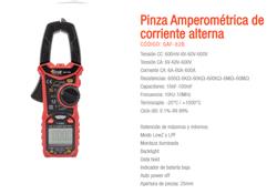 PINZA 60/600ACA RMS 600V/Hz/999uF/TEMP. GAF-82B