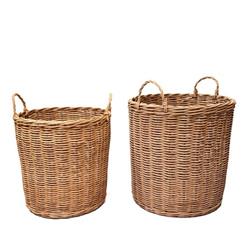 CANASTO FREYA REDONDO CON ASAS DE RATTAN