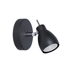 APLIQUE CANCUN DE CHAPA NEGRO 1 LUZ GU10 11CM PROFUNDIDAD