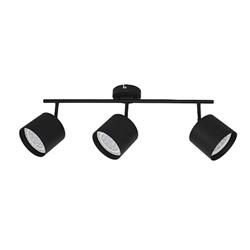 PLAFON ALBA III NEGRO 3 LUCES AR11 CON ZOCALO GU10