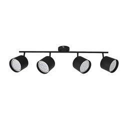 PLAFON ALBA IV NEGRO 4 LUCES AR111 CON ZOCALO GU10