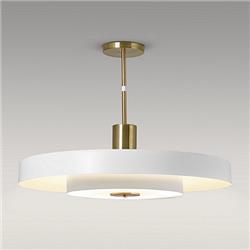 COLGANTE ACOPLE DOBLE XL BLANCO/BRONCE CON DIFUSOR 8 LUCES G9