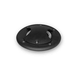 EMBUTIDO PISO MINI 3001/B ALUMINIO NEGRO GU10 Ø120MM (TAPA B - DOS APERTURAS)