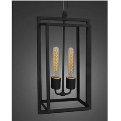 COLGANTE MACKINTOSH VERTICAL NEGRA 2 LUCES E27  