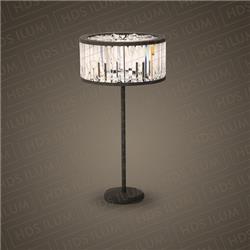 LAMPARA DE MESA MODELO CERRADO RH NEGRO CRISTAL TRANSPARENTE
