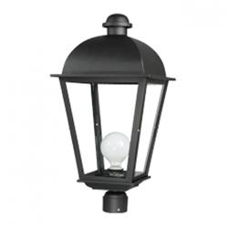 CABEZAL FAROL 9912-02 ALUMINIO NEGRO PARA PILAR O COLUMNA E27 450MM X 250MM