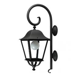 CABEZAL FAROL 9608-02 ALUMINIO NEGRO CON MENSULA E27 750MM X 250MM X 370MM