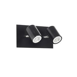 APLIQUE ELVIZA 2 LUCES NEGRO GU10 