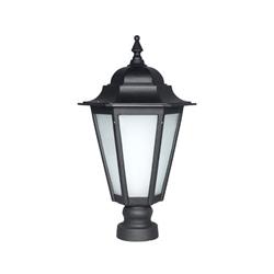 CABEZAL FAROL 75/P ALUMINIO NEGRO PARA PUNTA PILAR E27 IP23