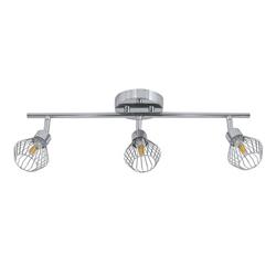 SPOT LEON 3 LUCES CROMO CON REJA PARA LAMPARA G9 LED