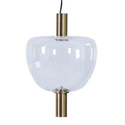 COLGANTE MONTREAL BRONCE VIDRIO TRANSPARENTE LED 12W 30CM DIAMETRO