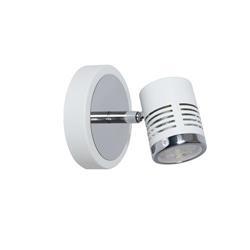 APLIQUE LOD-1 BLANCO + CROMO 1 LUZ GU10 11CM PROFUNDIDA