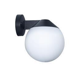 APLIQUE GLOBO OPAL NEGRO CON PANTALLA DE POLICARBONATO Ø20CM E27 