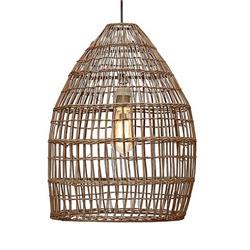 COLGANTE QUANG RATTAN NATURAL E27 39CM DIAMETRO X 51CM DE ALTO