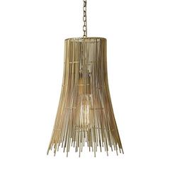 COLGANTE LONGYI GRANDE METALICO CON PATINA BRONCE VIEJO E27 20CM DIAMETRO X 35VM ALTURA