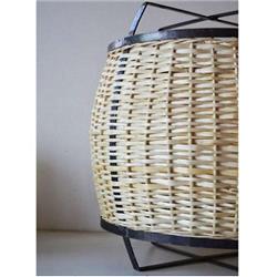COLGANTE IBIZA EN HIERRO Y MIMBRE E27 40CM DIAMETRO X 50CM DE ALTURA