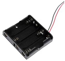  PORTAPILA PLASTICO  4 X AA EN LINEA  4-AA