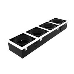 EMBUTIDO BOX 4 LUCES LINEAL BLANCO CON DOBLE MOVIMIENTO AR111
