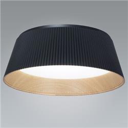 PLAFON WOOD NEGRO EFECTO MADERA CON DIFUSOR ACRILICO DIMERIZABLE LED 36W 3000K