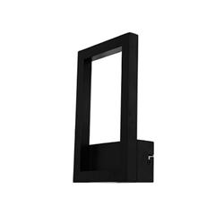 APLIQUE RECTANGLE NEGRO LUZ INDIRECTA LED 15W 3000K