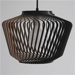 COLGANTE BOMBAY NEGRO E27 33CM DIAMETRO X 25CM ALTURA