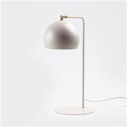 LAMPARA DE MESA MEDIA ESFERA BLANCO TIZA E27 