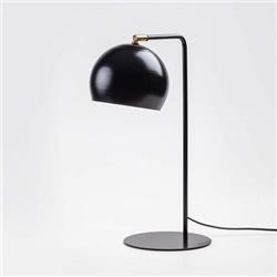 LAMPARA DE MESA MEDIA ESFERA NEGRO E27 