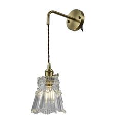APLIQUE CLICK BRONCE CRISTAL TRANSPARENTE 1 LUZ E27 