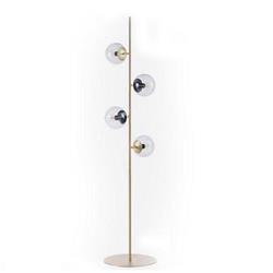 LAMPARA DE PIE ORBIT BRONCE 4 LUCES CON TULIPA OPAL DE 15CM ALTURA TOTAL 160CM