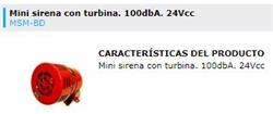 MINI SIRENA CON TURBINA 100DB 24VCC - MSM-BD