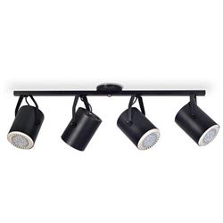 APLIQUE/PLAFON TACHO-2 NEGRO 4 LUCES CIRCULAR PARA LAMPARA AR111 CON LISTON