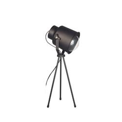 LAMPARA DE MESA TRELEW TRIPODE METALICA E27 NEGRO 