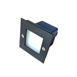 EMBUTIDO PARED BRONX NEGRO LED 2W 3000K IP44