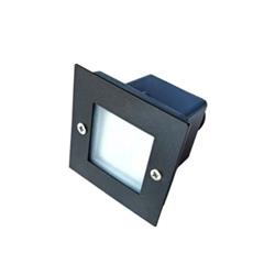 EMBUTIDO DE PARED BRONX NEGRO LED 2W 3000K