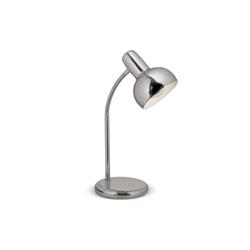 LAMPARA DE MESA MELO CROMO CON BARRAL FLEXIBLE PARA LAMPARA E27 LED
