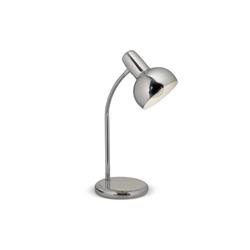 LAMPARA DE MESA MELO CROMO CON BARRAL FLEXIBLE PARA LAMPARA E27 LED 