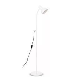 LAMPARA DE PIE MELO BLANCO CON BARRAL FLEXIBLE PARA LAMPARA E27 LED 