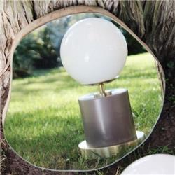 LAMPARA DE MESA ALINE AVELLANA SMALL CON GLOBO OPAL E27