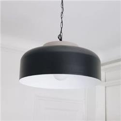COLGANTE ASA GRIS CON TAPA NEGRA E27
