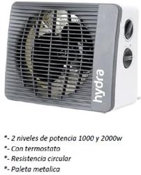 CALOVENTOR 1000/2000W+TERMOSTATO HY-FH2000