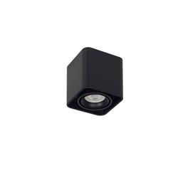 PLAFON TORONTO NEGRO 1 LUZ MOVIL CUADRADO CARDANICO PARA DICRO GU10 