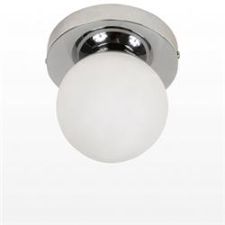 APLIQUE G9 DE 1 LUZ GLOBO OPAL 10CM DIAMETRO CON BASE NEGRA 