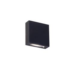 APLIQUE PARED 2850/2 ALUMINIO NEGRO G9 IP44 